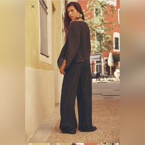 ZARA Linen Blend Palazzo Pant